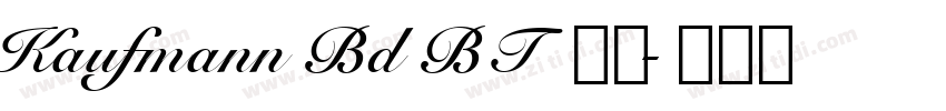 Kaufmann Bd BT 常规字体转换